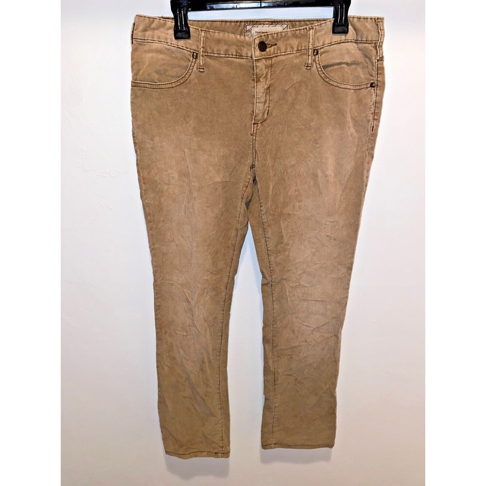 Pilcro  Letterpress women Pants Vintage Slim Corduroy Straight Jeans 31 Brown